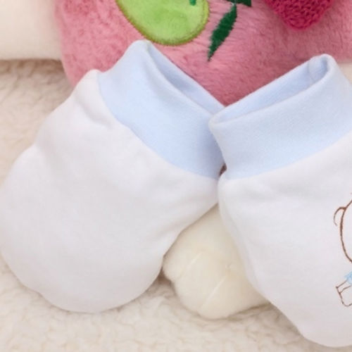 Baby Soft Cotton Newborn Infant Anti-Scratch Handguard Mittens Glove Gift Xmas