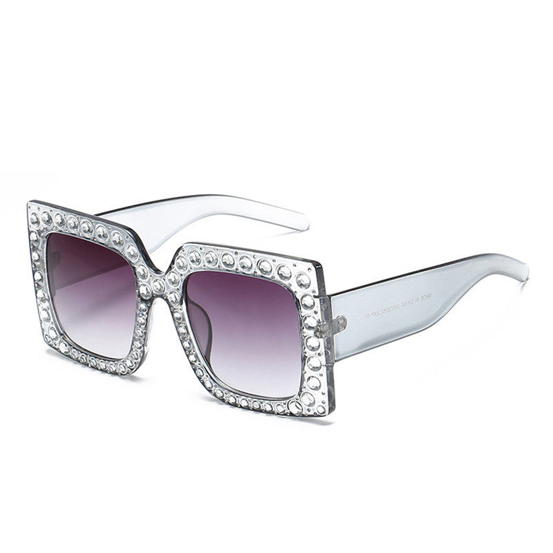 New Oversized Bling Rhinestone Square Frame Sunglasses Women Fashion Shades 2018 Ebay