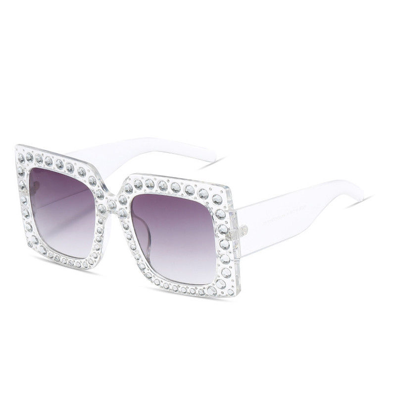 New Oversized Bling Rhinestone Square Frame Sunglasses Women Fashion Shades 2018 Ebay