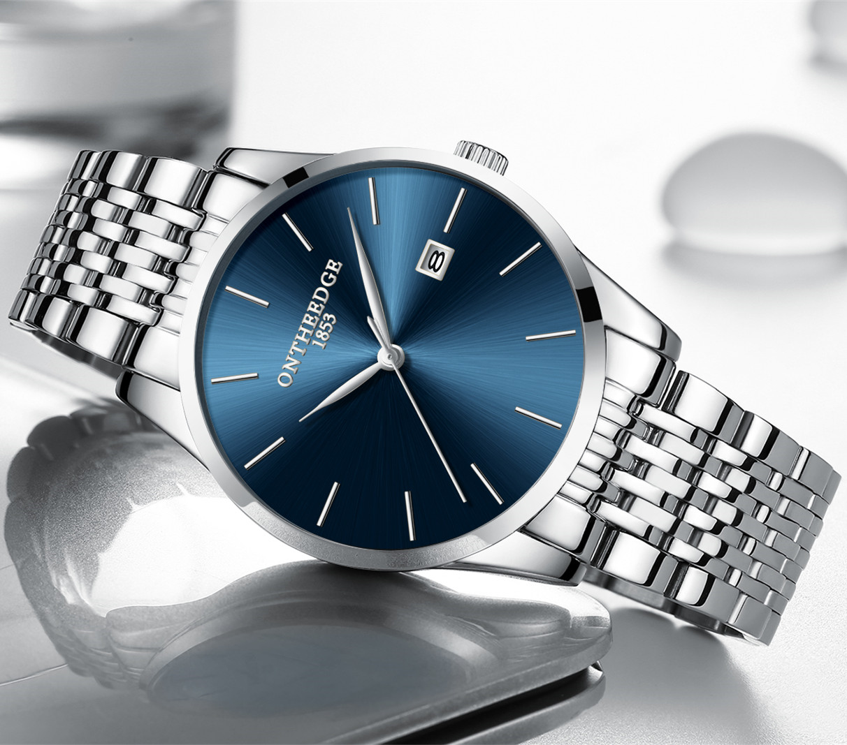 Casual Cool Men's Quartz Wrist Watch Mesh Strap 6MM Ultra-thin Ultra