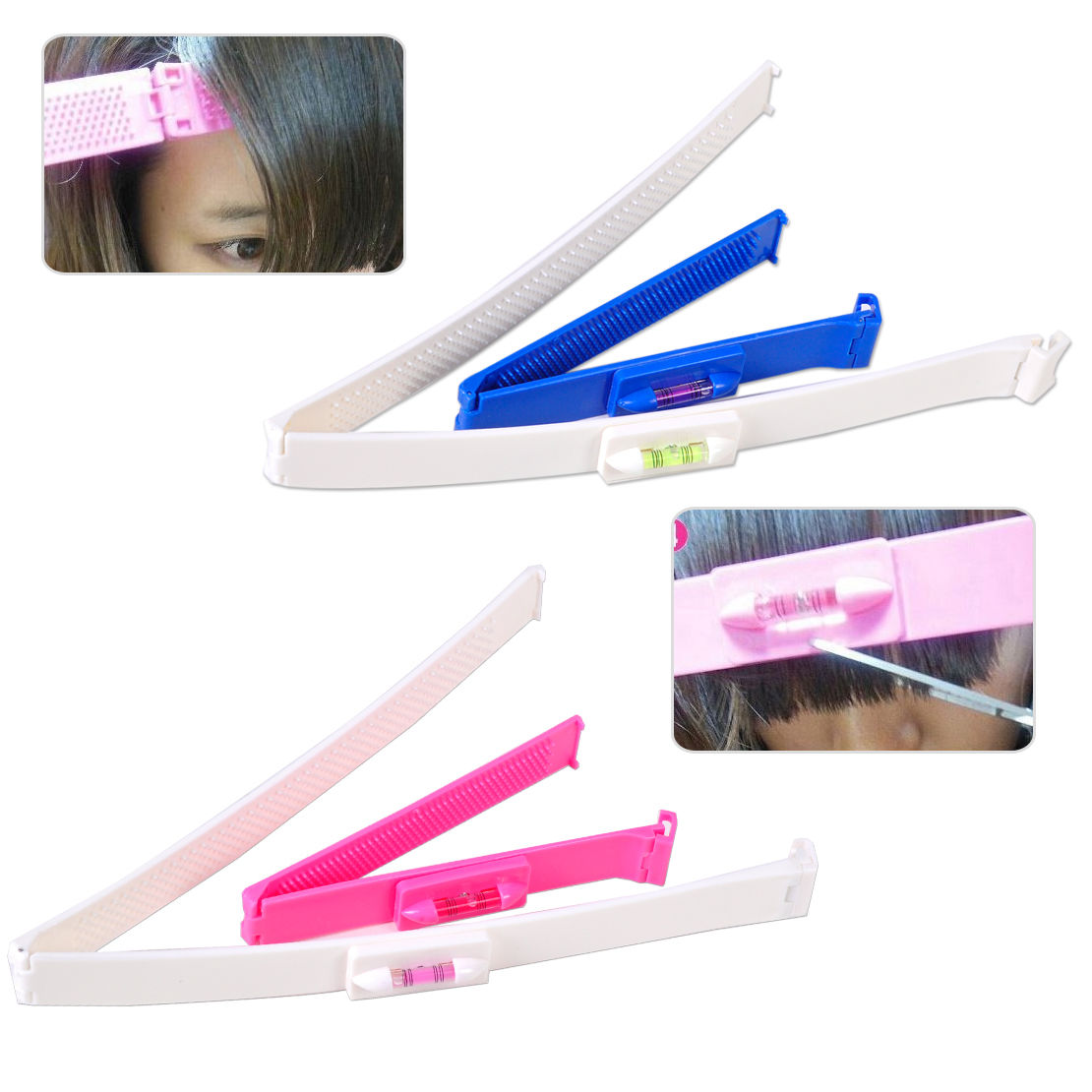 Details About Fashion Clipper Fringe Hair Cutting Level Layers Bangs Guide Haircut Diy Tool