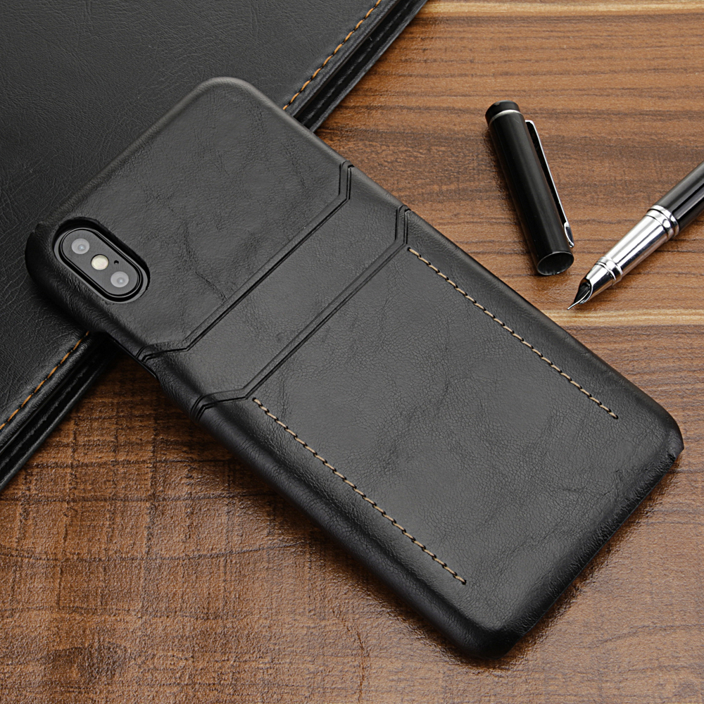 Leather Case For iPhone X XS Max XR Multi Card Holders