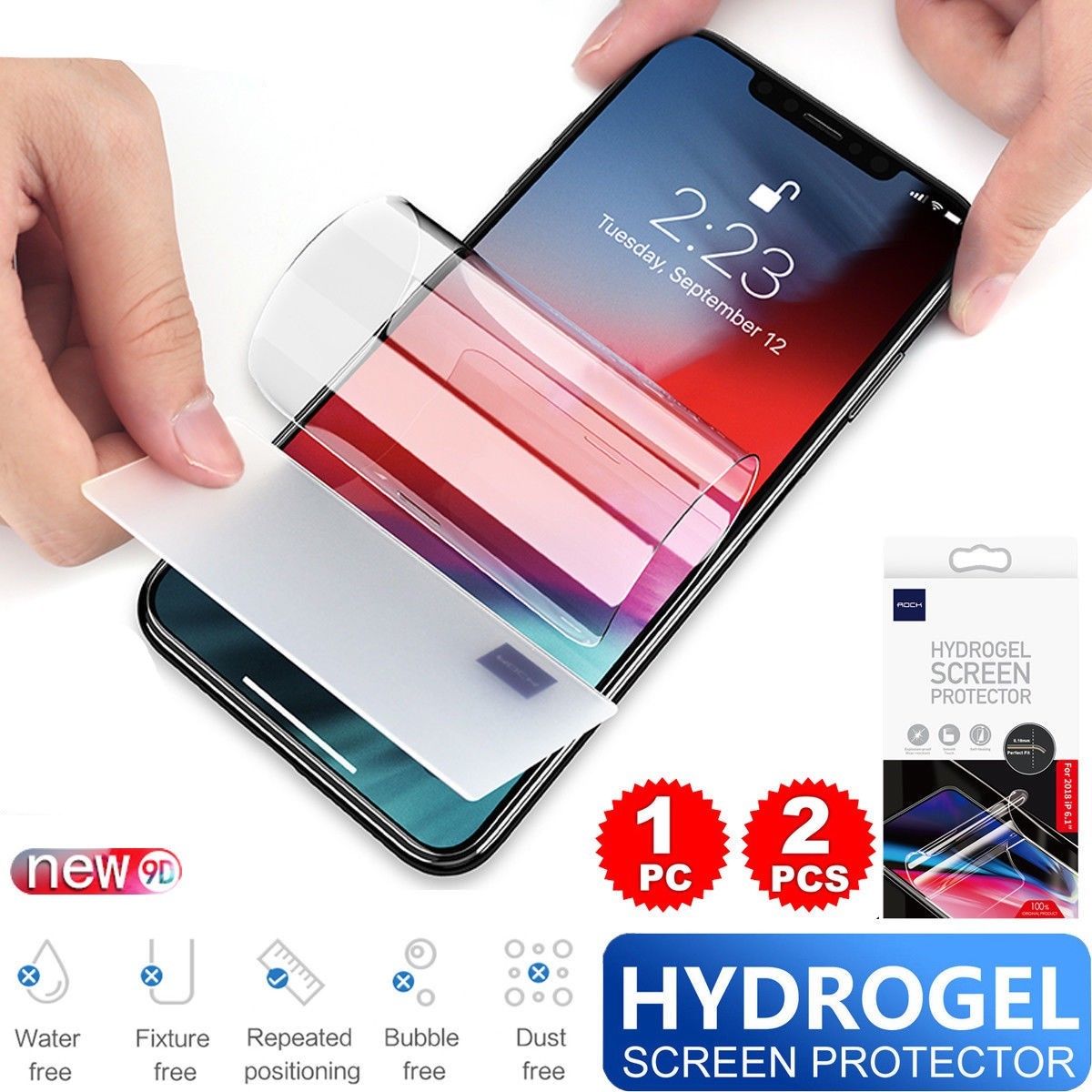 10D Hydrogel Film Full Cover Phone Screen Protector For iPhone XS Max