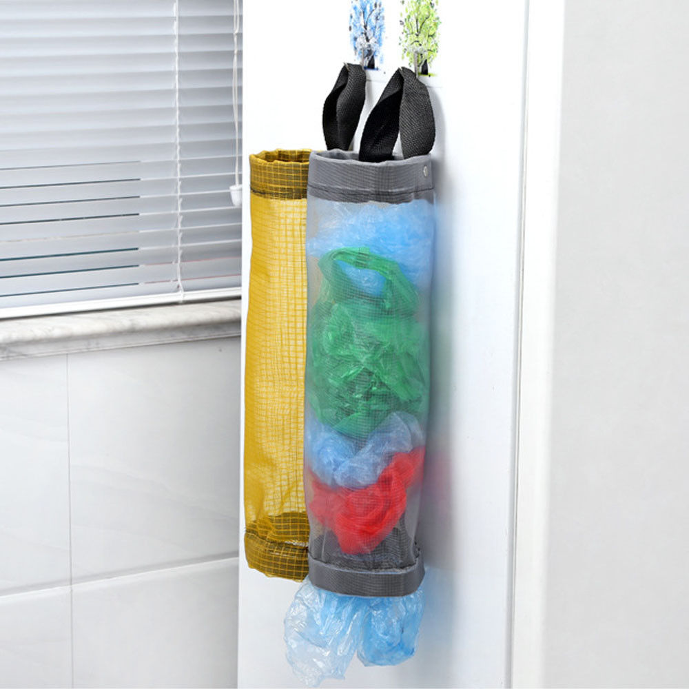 Home Grocery Bag Holder Wall Mount Storage Dispenser Plastic Kitchen