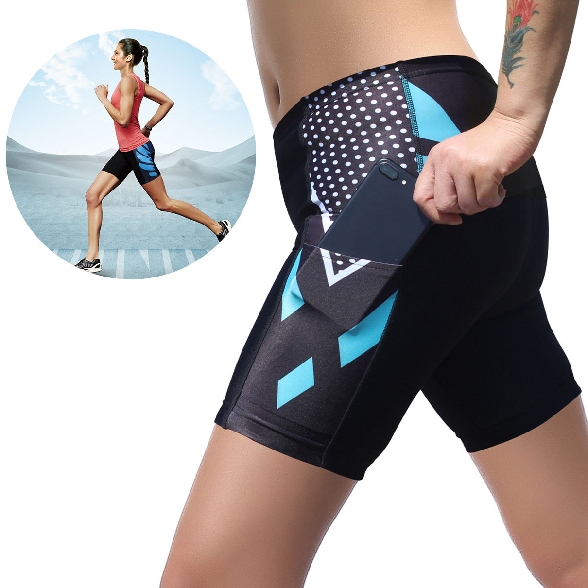 women's athletic compression shorts