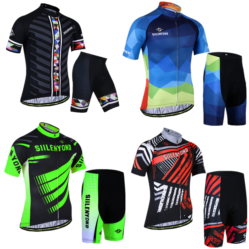Women Bike Padded Wear Bicycle Set Short Sleeve Cycling Sport Jersey Shorts Suit