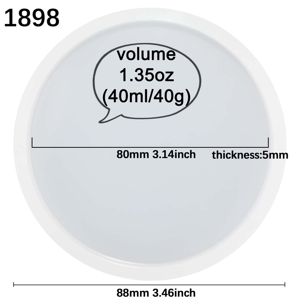 Resin Casting Mold Coaster Round Silicone Making Epoxy Mould 3X Craft DIY Tool