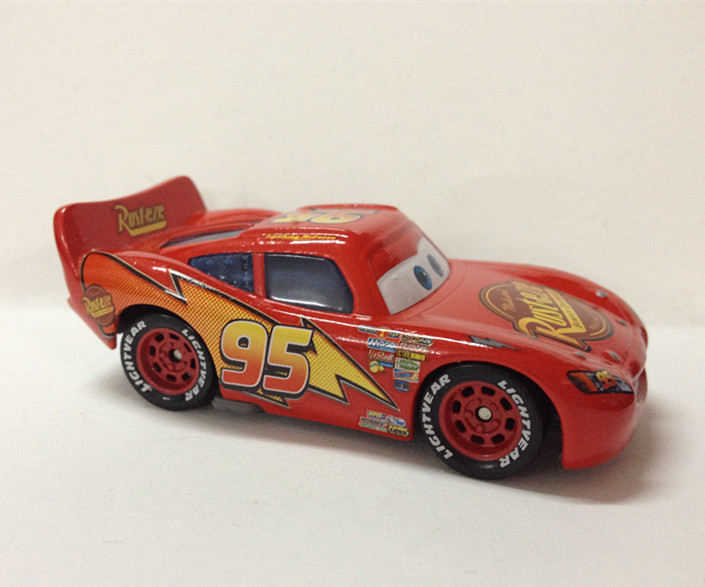 DISNEY PIXAR Cars No.95 McQueen Metal Toy Car 1:55 Loose Kids Xmas Gift ...