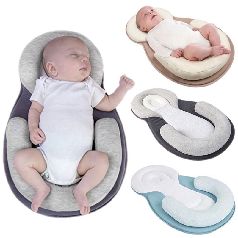 Baby Safe Cotton Anti Roll Pillow Sleep Flat Head Bedding Mattress